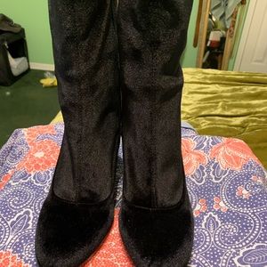 Sam Edelman Black Velvet Booties